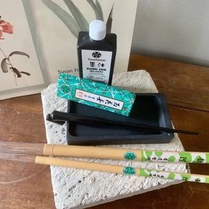 Sumi Set + Japanese Ink Painting Book (NWOT)